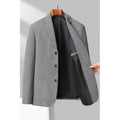 Men's Blazer – Wool Blend – Tailored Fit – Herringbone – Notch Lapel – 3 Buttons