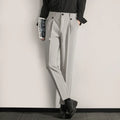 Men's Trousers – Classic Fit – Straight Legs – Lightweight Cotton Blend – Pressed Pleats