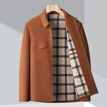 Plaid Lined Structured Fit Jacket
