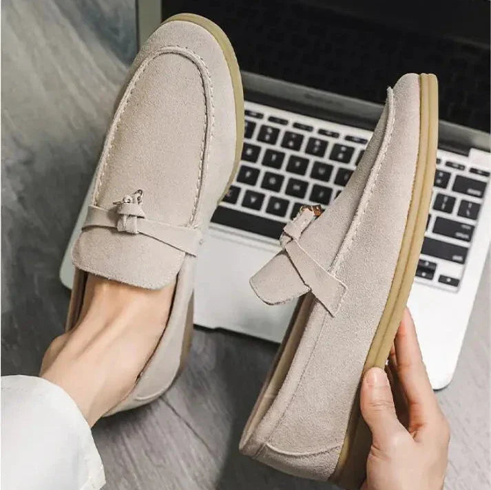 Men's Loafers – Suede – Slip-on Design – Rubber Sole – Minimalist Smart-Casual