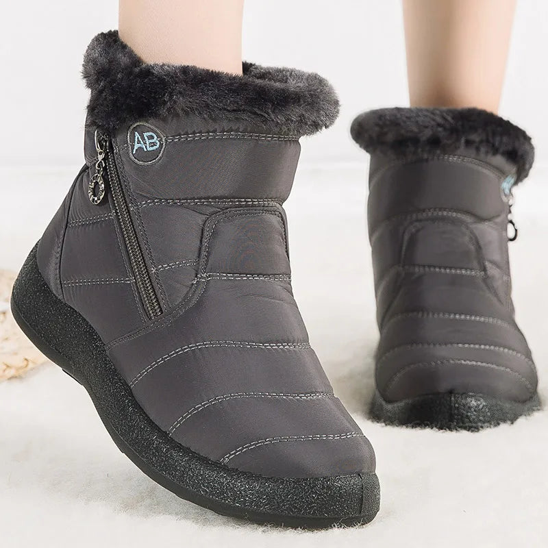 Water-Resistant Faux Fur Lined Snow Boots