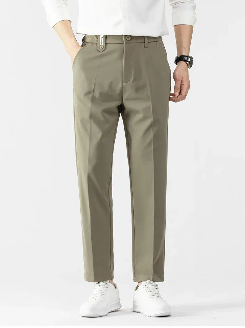 Men's Trousers – Slim Fit – Lightweight Fabric – Full Length – Business Casual