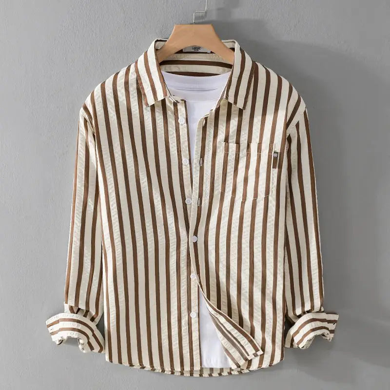 Breathable Light Striped Relaxed Blouse