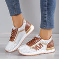 Women's Sneakers – Low Profile – Breathable Mesh – Shock-Absorbing Comfort – Lace-Up Closure