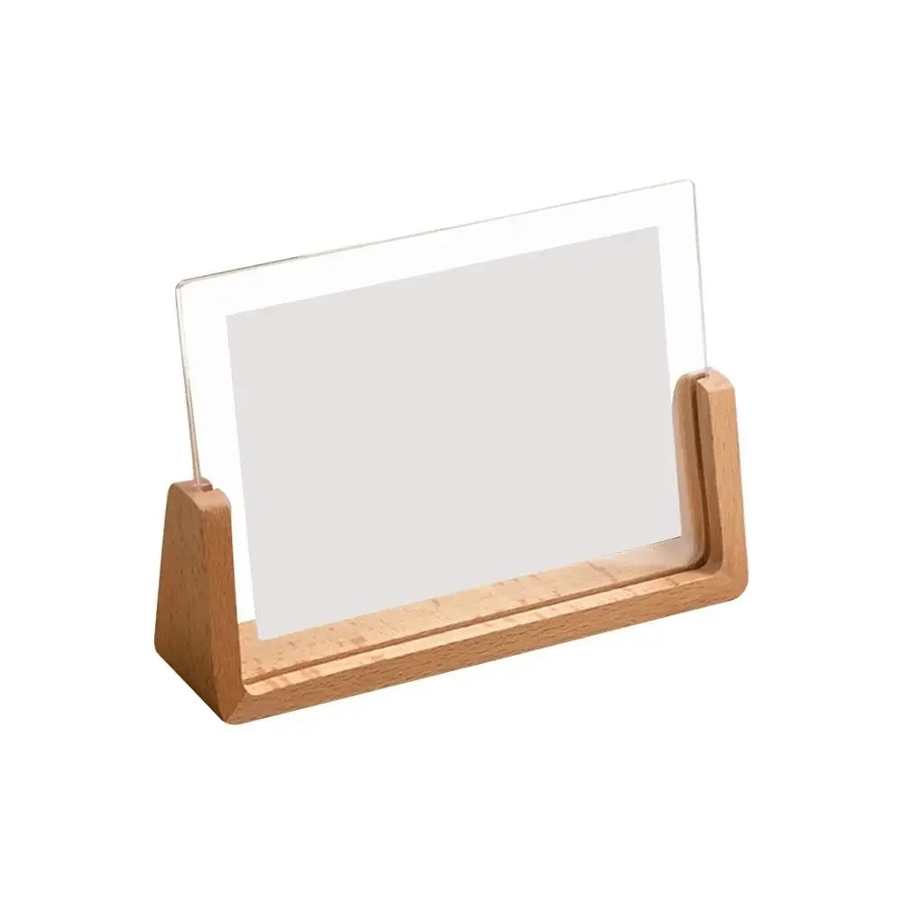 Walnut Wood Acrylic Grooved Desktop Photo Frame