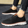 Men's Sneakers - Breathable Knit - Lightweight Rubber Sole - Lace-up Closure Comfort
