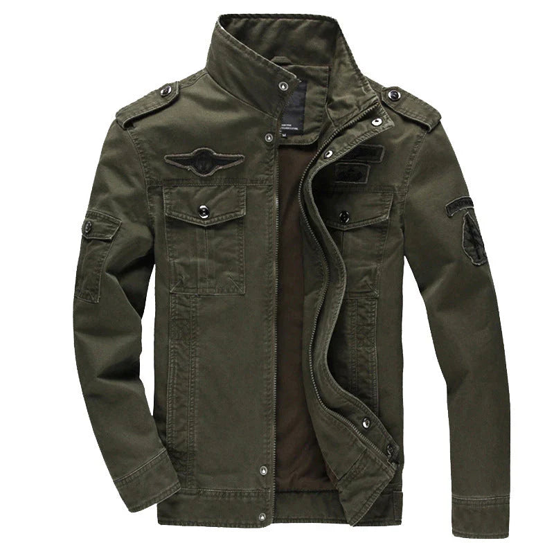 Wind Resistant Structured Stand Collar Jacket