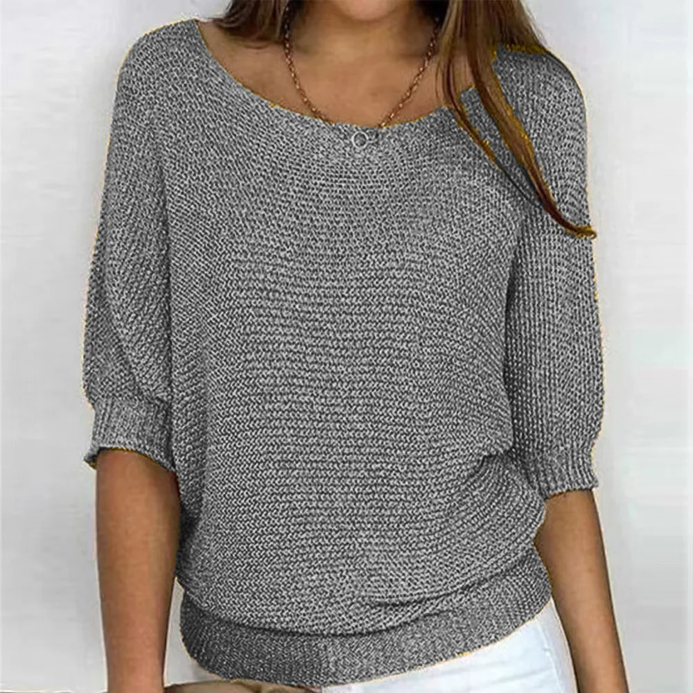 Puff Sleeve Relaxed Fit Knit Top