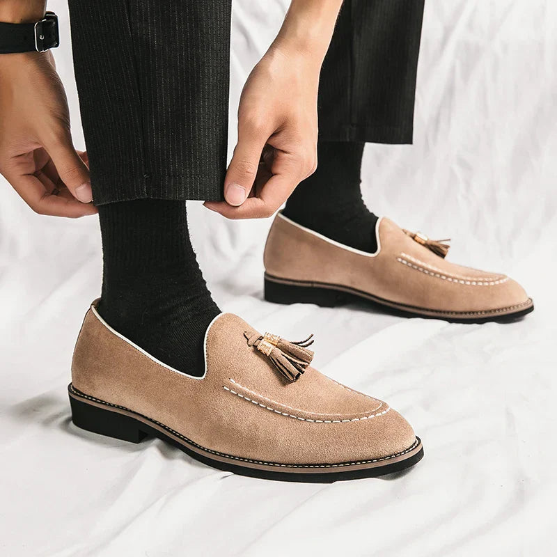 Suede Tassel Slip-on Moccasins