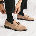 Men's Moccasins – Suede – Classic Fit – Slipper Style with Tassels – Elegant Slip-on