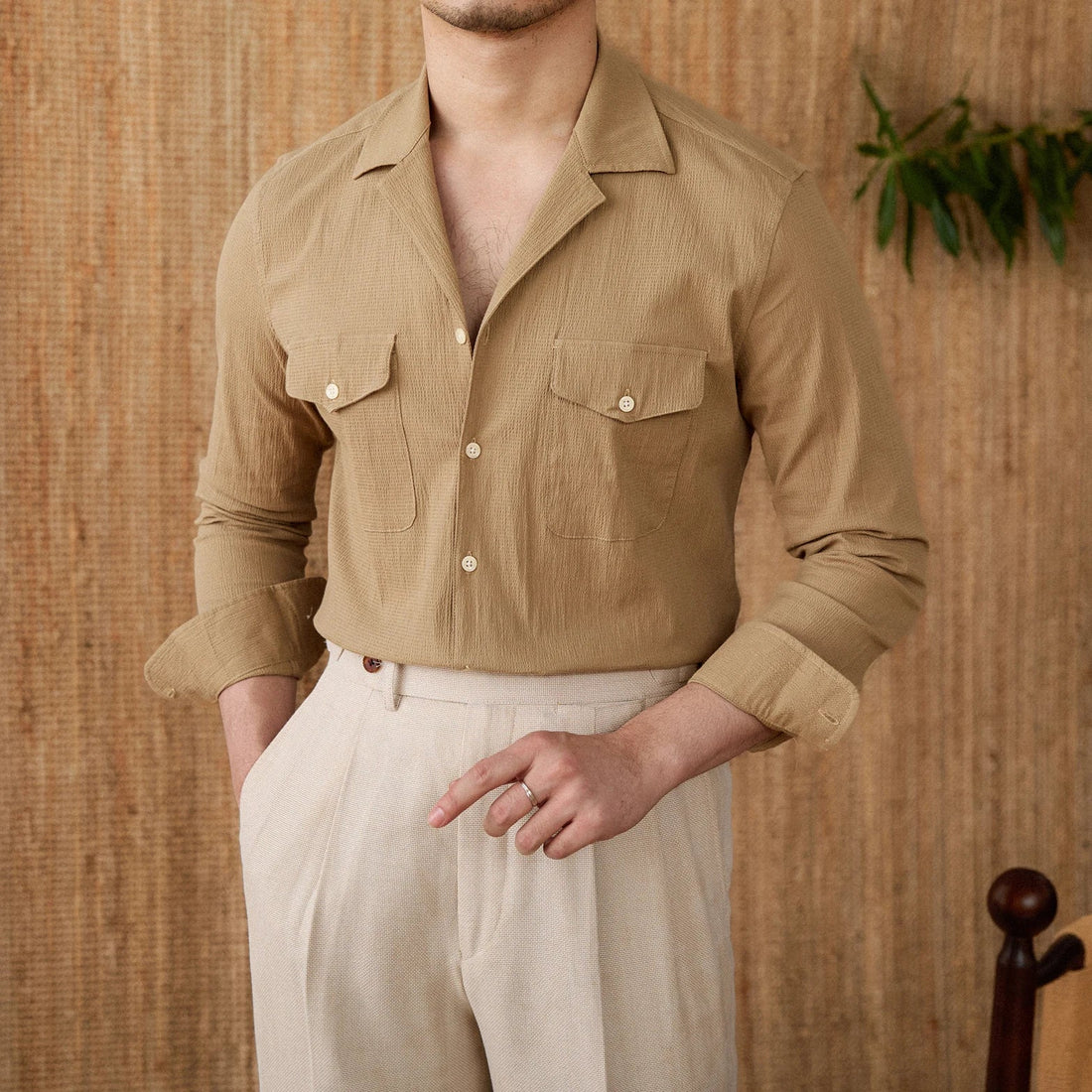Breathable Cotton Blend Classic Fit Shirt
