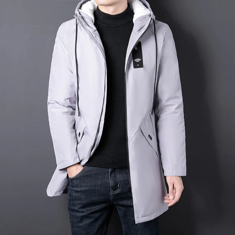 Fleece Lined Hooded Relaxed Fit Coat