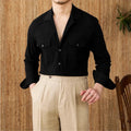 Men's Shirt with Collar – Classic Fit – Long Sleeve – Breathable Cotton Blend