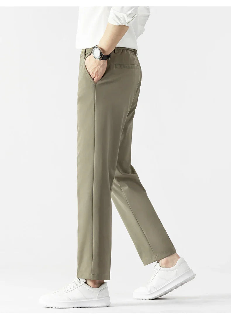 Men's Trousers – Slim Fit – Lightweight Fabric – Full Length – Business Casual