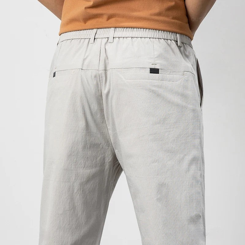 Men's Chinos – Relaxed Fit – Light Cotton – Ankle Tapered – Full Length
