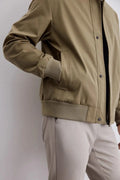Men's Jacket – Relaxed Fit – Woven Cotton Blend – Button Closure – Classic Collar