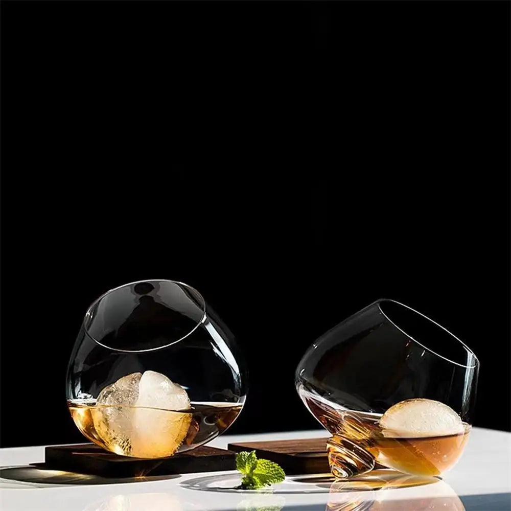 Glass Angled Weighted Whiskey Glass