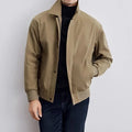 Men's Jacket – Relaxed Fit – Woven Cotton Blend – Button Closure – Classic Collar