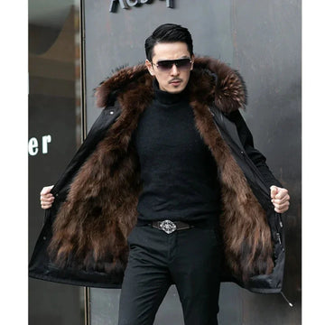 Fur-Lined Weather-Resistant Parka Jacket