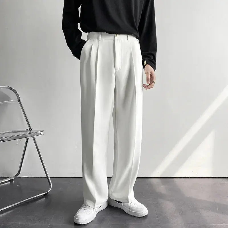 Light Breathable Wide Pleated Trousers