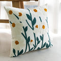 Velvet Tufted Floral Rabbit Throw Pillow Cover