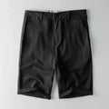 Men's Shorts – Cotton Linen Blend – Relaxed Fit – Knee Length with Pockets