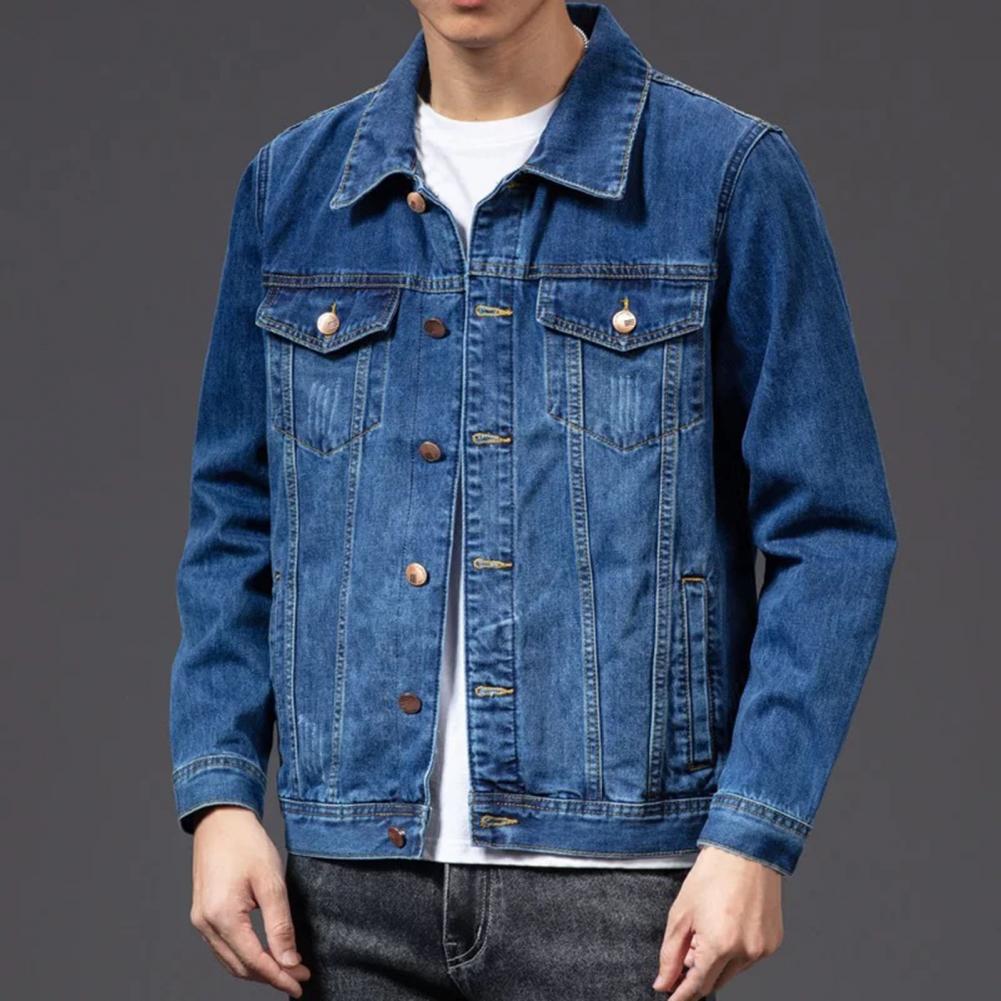 Structured Fit Button Front Denim Jacket