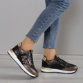 Women's Sneakers – Low Profile – Breathable Mesh – Shock-Absorbing Comfort – Lace-Up Closure