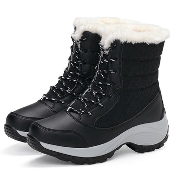 Water Resistant Faux Fur Platform Snow Boots