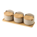 Matte Ceramic Bamboo Flip-Top Seasoning Jar