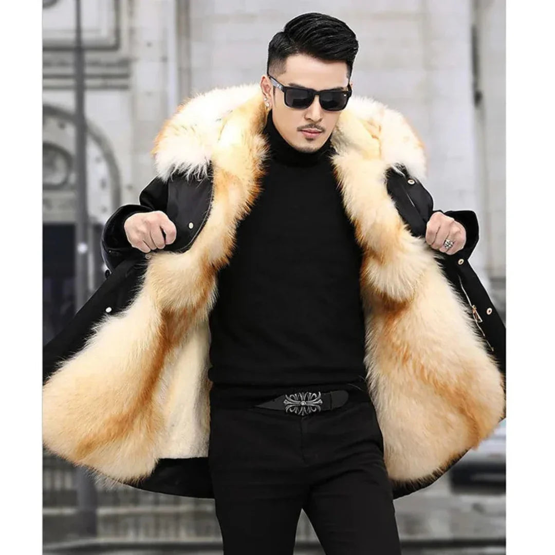 Fur-Lined Weather-Resistant Parka Jacket