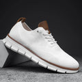Men's Sneakers - Breathable Knit - Lightweight Rubber Sole - Lace-up Closure Comfort