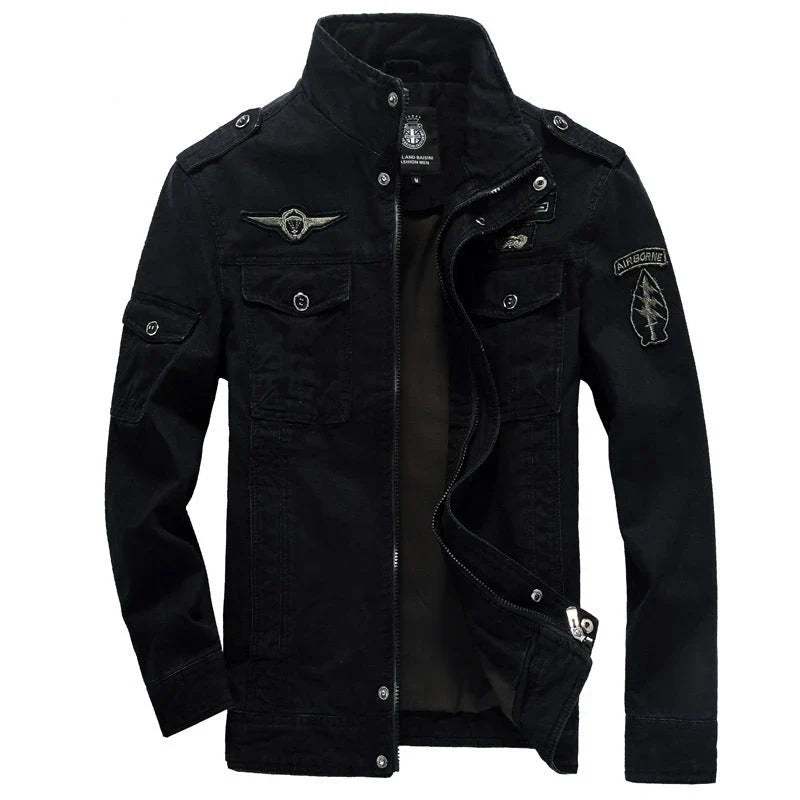 Wind Resistant Structured Stand Collar Jacket