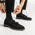 Men's Moccasins – Suede – Classic Fit – Slipper Style with Tassels – Elegant Slip-on