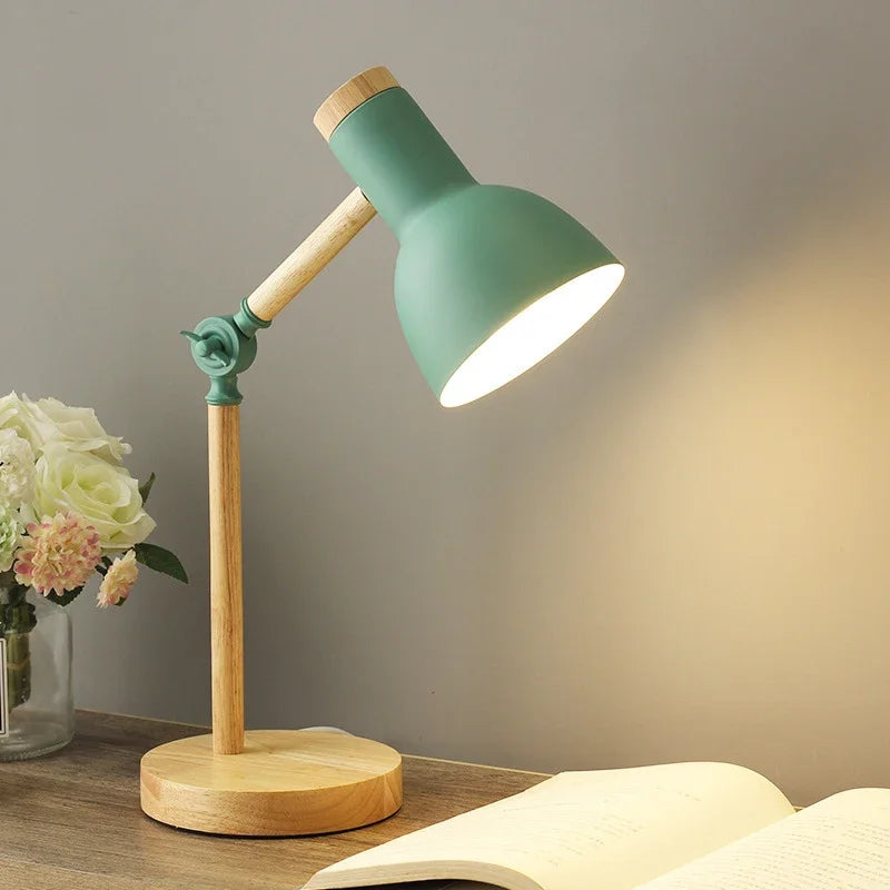Adjustable Wood Table Lamp