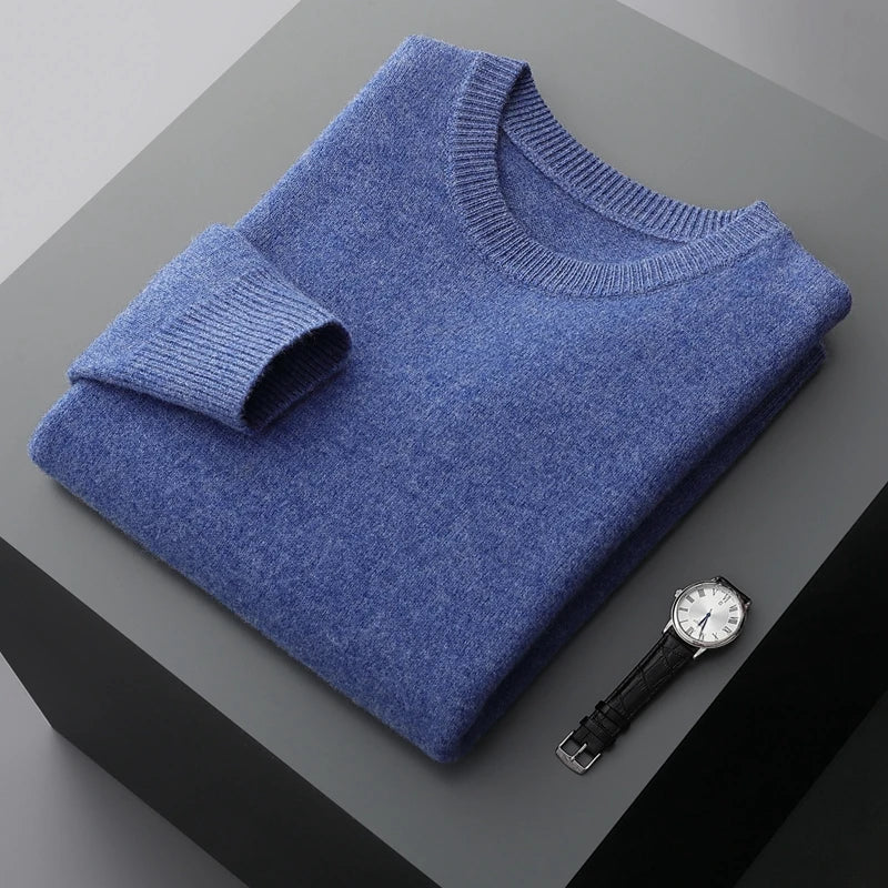 Wool Loose Fit Ribbed Cuff Sweater