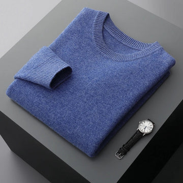 Wool Loose Fit Ribbed Cuff Sweater