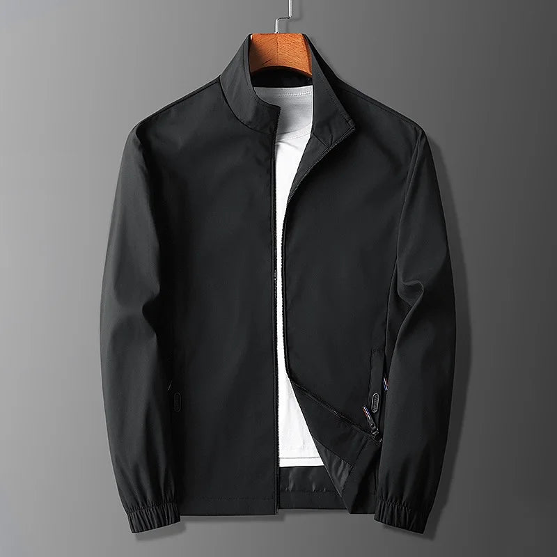Men's Jacket – Slim Fit – Lightweight Design – Stand Collar – Zipper Pockets – Breathable Comfort