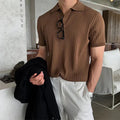 Men's Polo Shirt – Slim Fit – Ribbed Structure – Short Sleeve – Soft Breathable Comfort