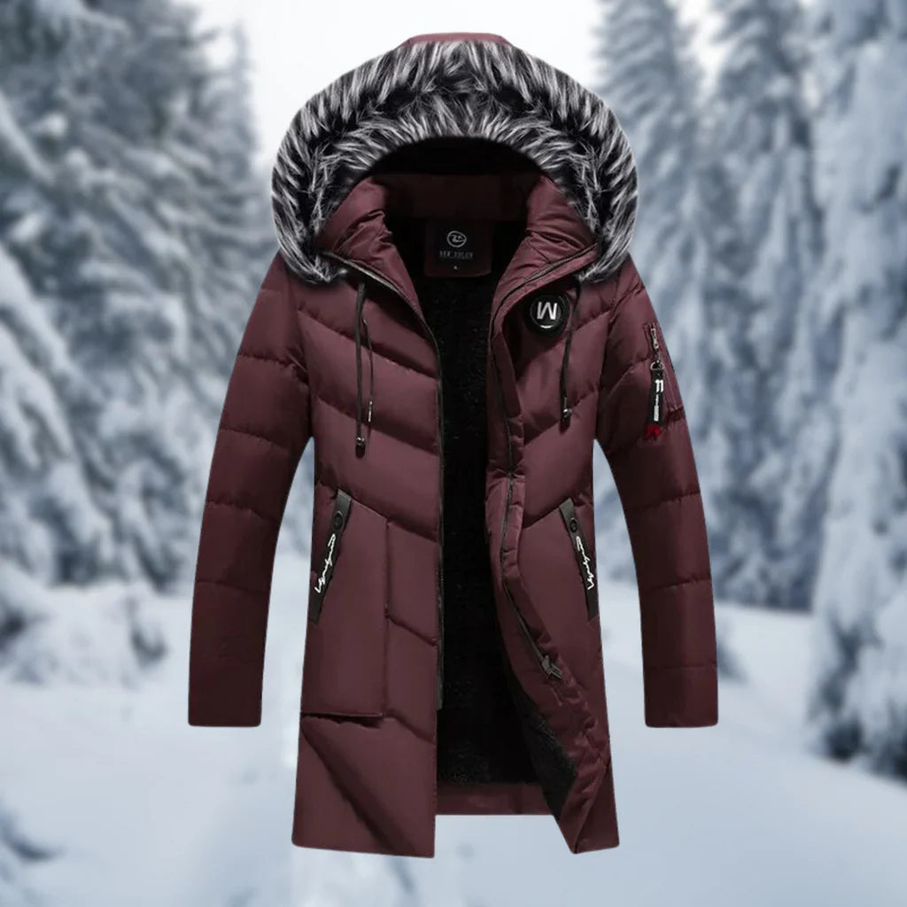 Quilted Oversized Faux Fur Hood Jacket