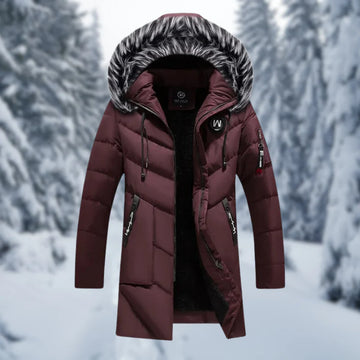 Quilted Oversized Faux Fur Hood Jacket