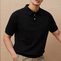 Men's polo shirt – tailored fit – soft cotton knit – short-sleeved design