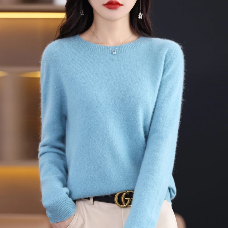Wool Regular Fit Ribbed Hem Pullover Sweater