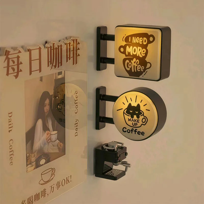 Printed Acrylic Coffee LED Wall Light Sign