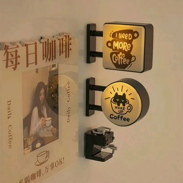 Printed Acrylic Coffee LED Wall Light Sign