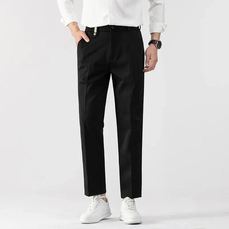 Men's Trousers – Slim Fit – Lightweight Fabric – Full Length – Business Casual