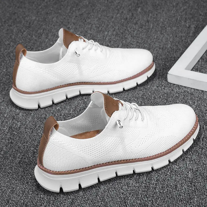 Breathable Knit Lightweight Rubber Sole Sneakers