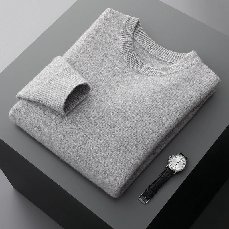 Wool Loose Fit Ribbed Cuff Sweater
