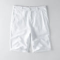 Men's Shorts – Cotton Linen Blend – Relaxed Fit – Knee Length with Pockets