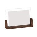 Walnut Wood Acrylic Grooved Desktop Photo Frame